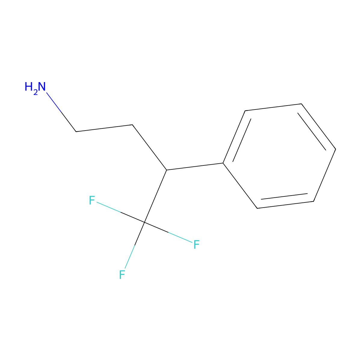 4,4,4-Trifluoro-3-phenylbutan-1-amine molecular structure, CAS 1369187-82-5