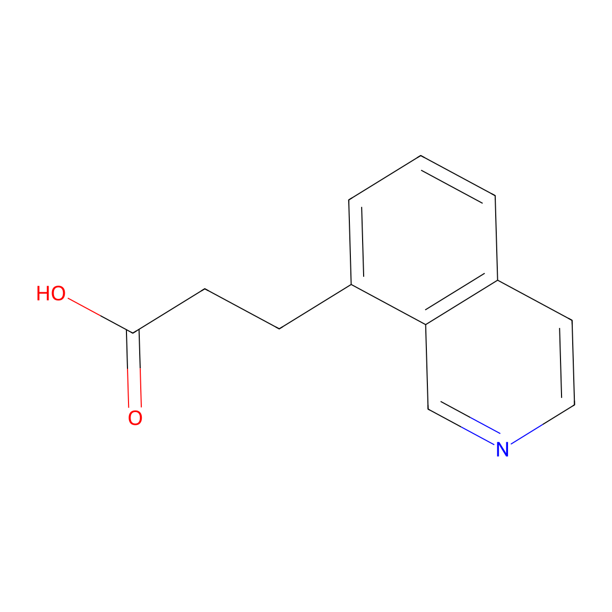 3-(Isoquinolin-8-YL)propanoic acid molecular structure, CAS 1369195-06-1