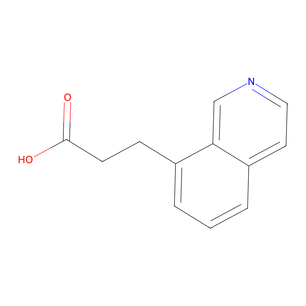 3-(Isoquinolin-8-YL)propanoic acid molecular structure, CAS 1369195-06-1