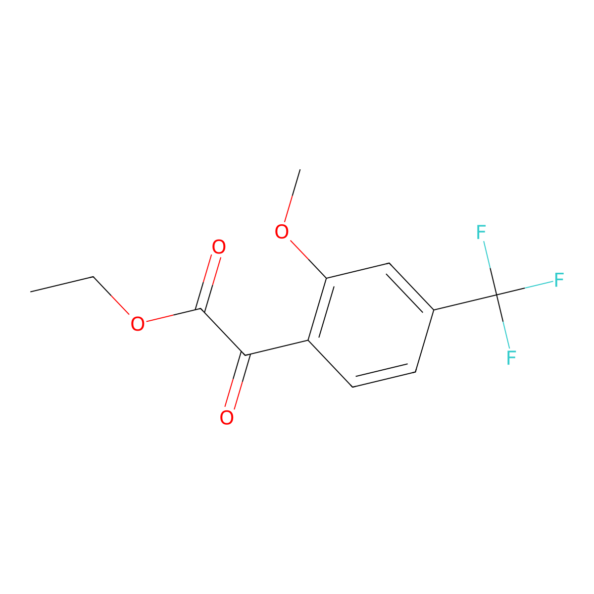 Ethyl 2-methoxy-alpha-oxo-4-(trifluoromethyl)benZeneacetate molecular structure, CAS 1369195-54-9