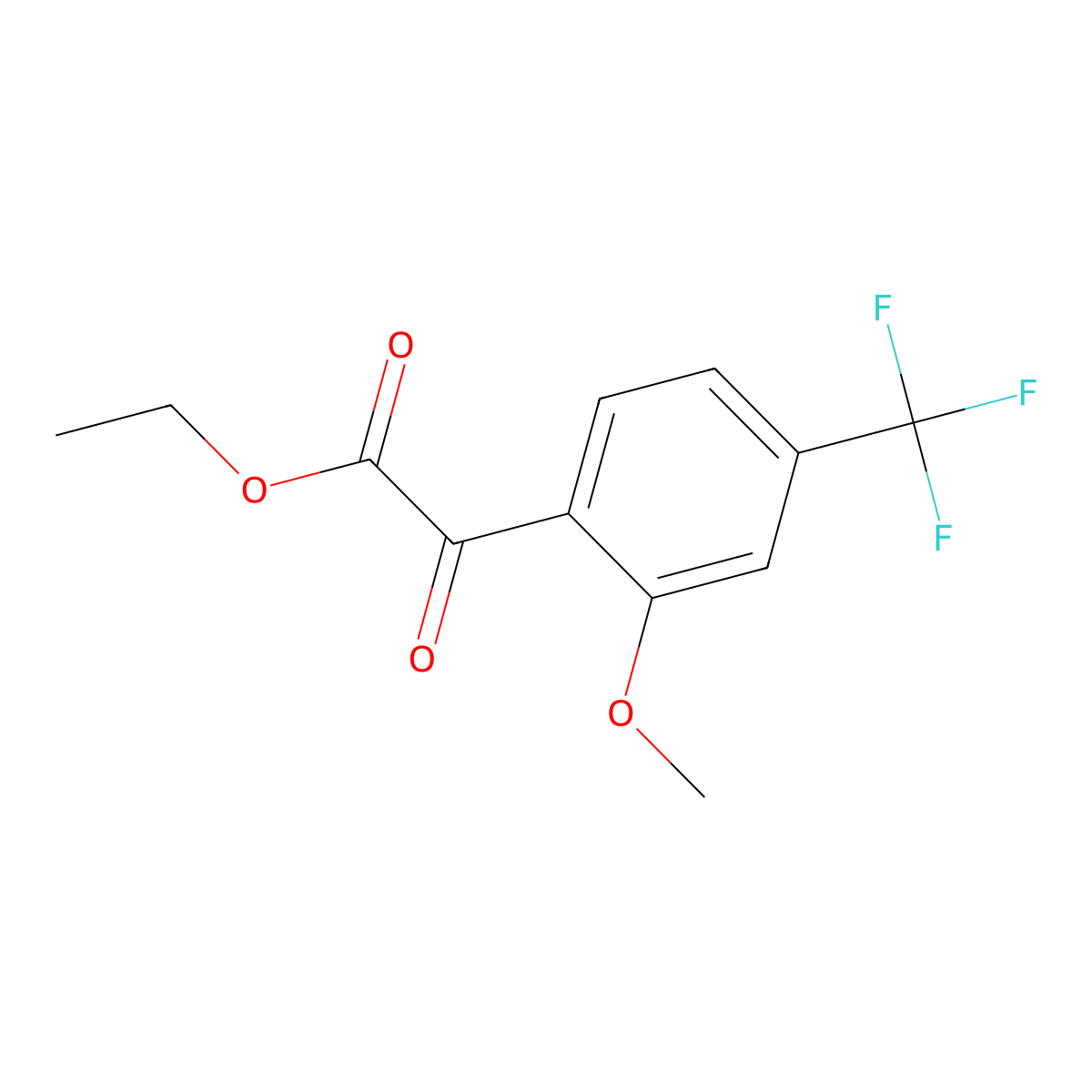 Ethyl 2-methoxy-alpha-oxo-4-(trifluoromethyl)benZeneacetate molecular structure, CAS 1369195-54-9