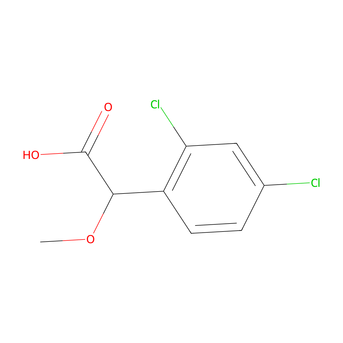2-(2,4-Dichlorophenyl)-2-methoxyaceticacid molecular structure, CAS 13692-50-7