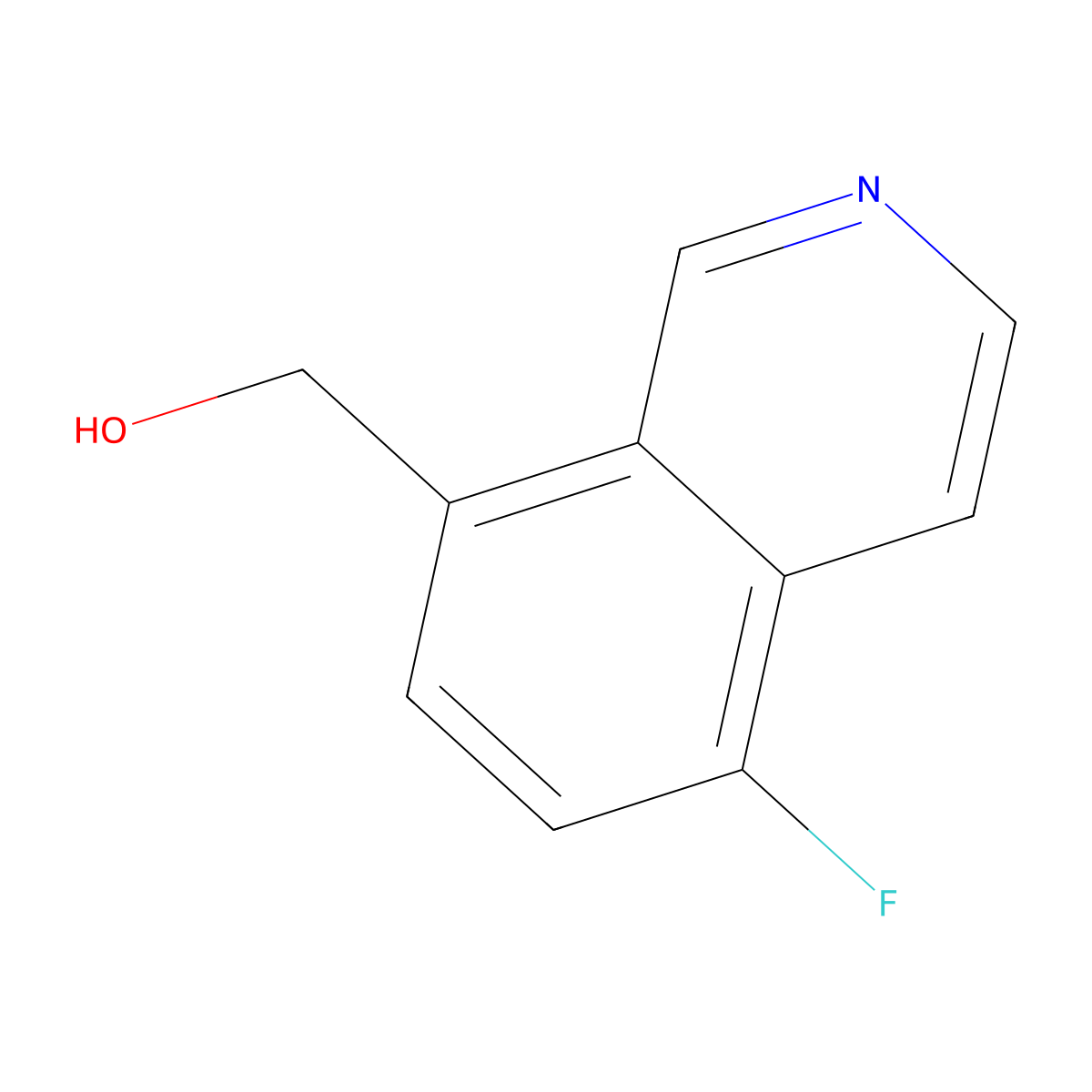 (5-Fluoroisoquinolin-8-yl)methanol molecular structure, CAS 1369202-32-3