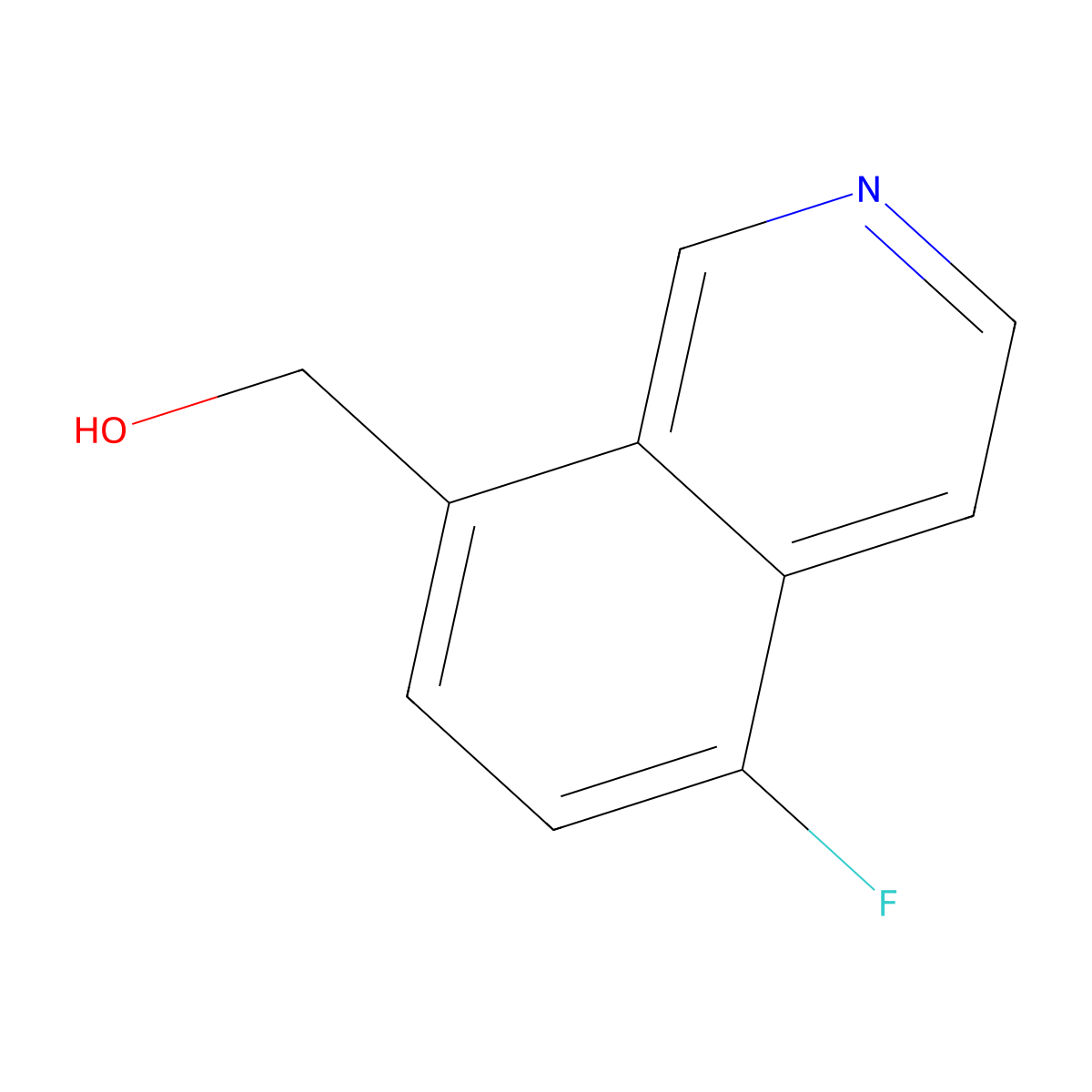 (5-Fluoroisoquinolin-8-yl)methanol molecular structure, CAS 1369202-32-3