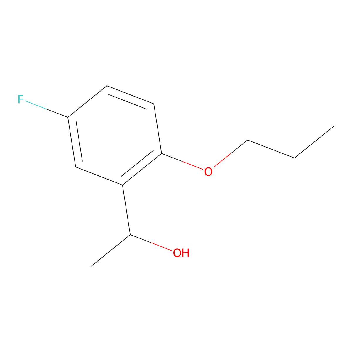 1-(5-Fluoro-2-propoxyphenyl)ethanol molecular structure, CAS 1369203-11-1