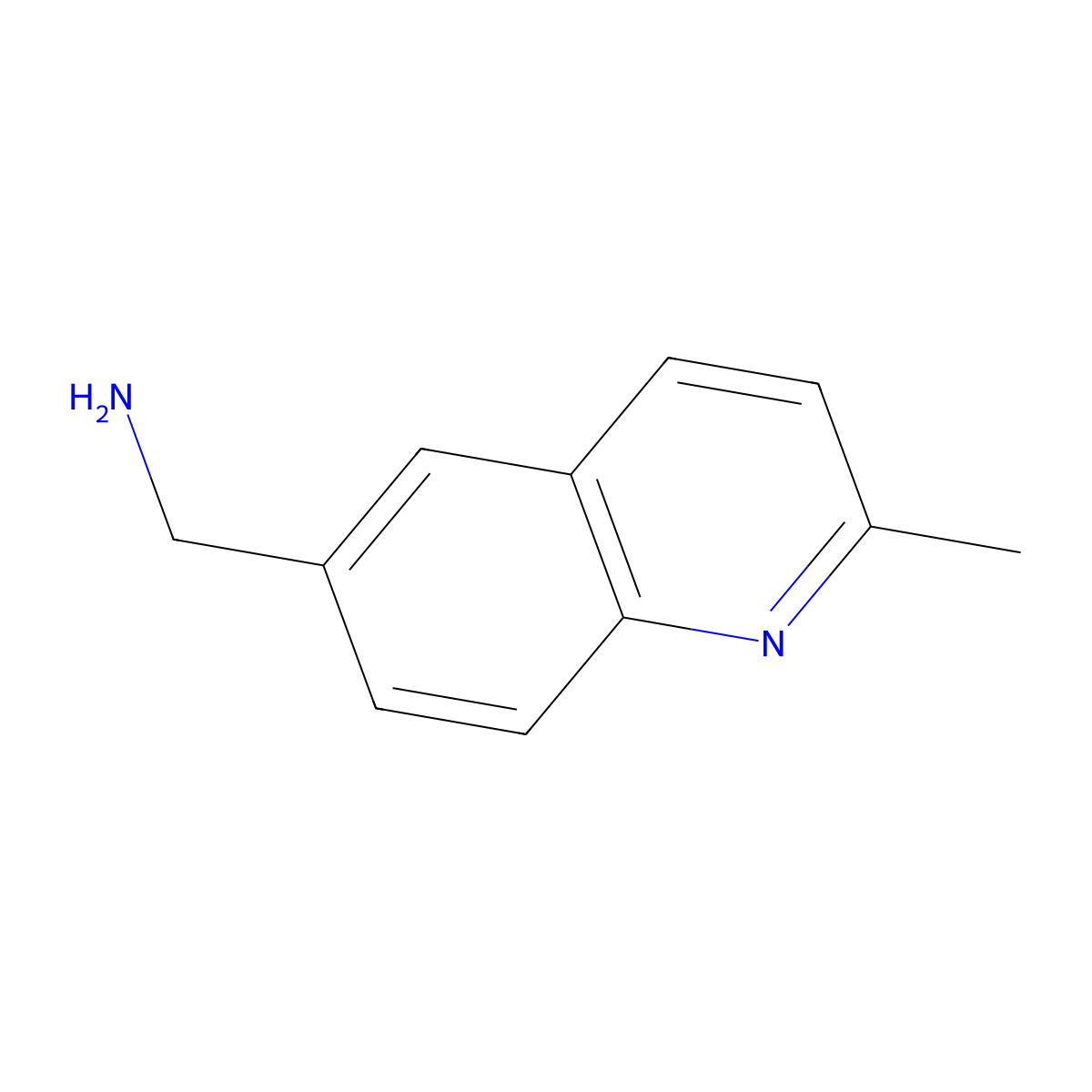 (2-Methylquinolin-6-yl)methanamine molecular structure, CAS 1369207-07-7