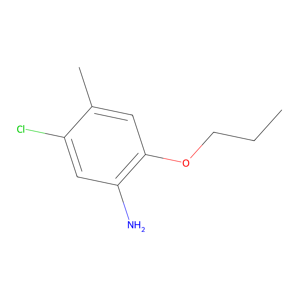 5-Chloro-4-methyl-2-propoxyaniline molecular structure, CAS 1369208-23-0