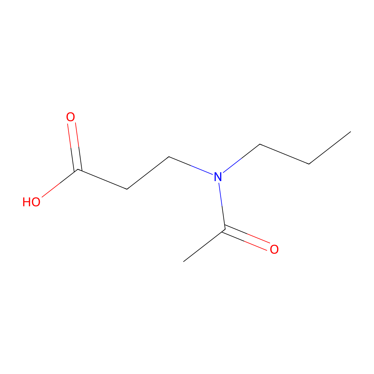 3-(N-propylacetamido)propanoic acid molecular structure, CAS 1369216-67-0