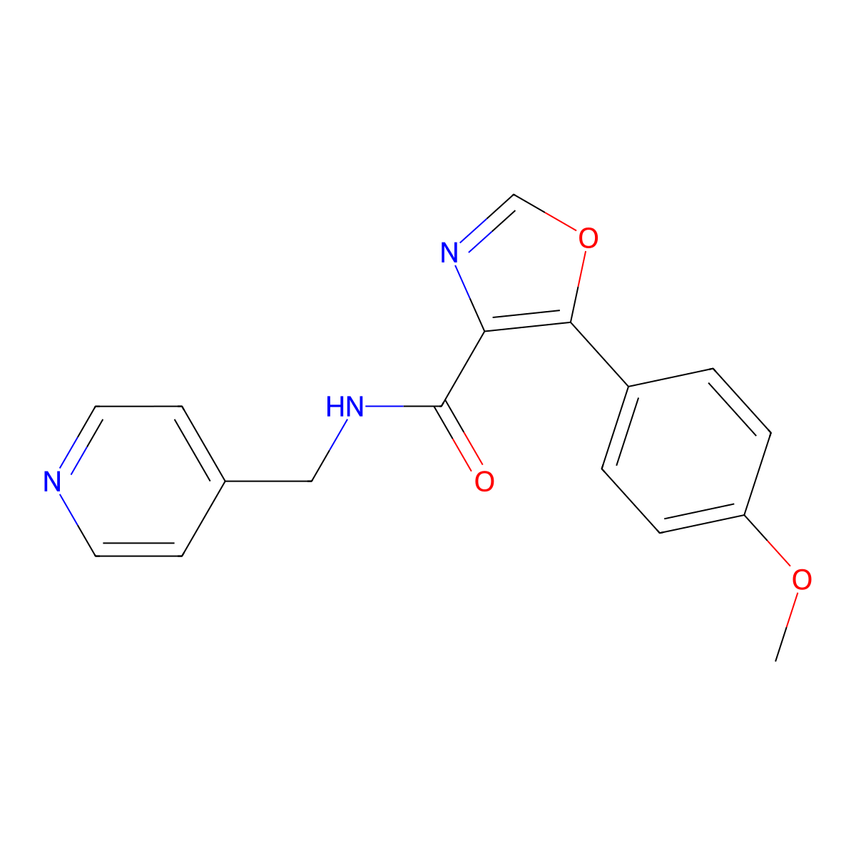 5-(4-Methoxyphenyl)-N-(Pyridin-4-Ylmethyl)-1,3-Oxazole-4-Carboxamide molecular structure, CAS 1369231-46-8