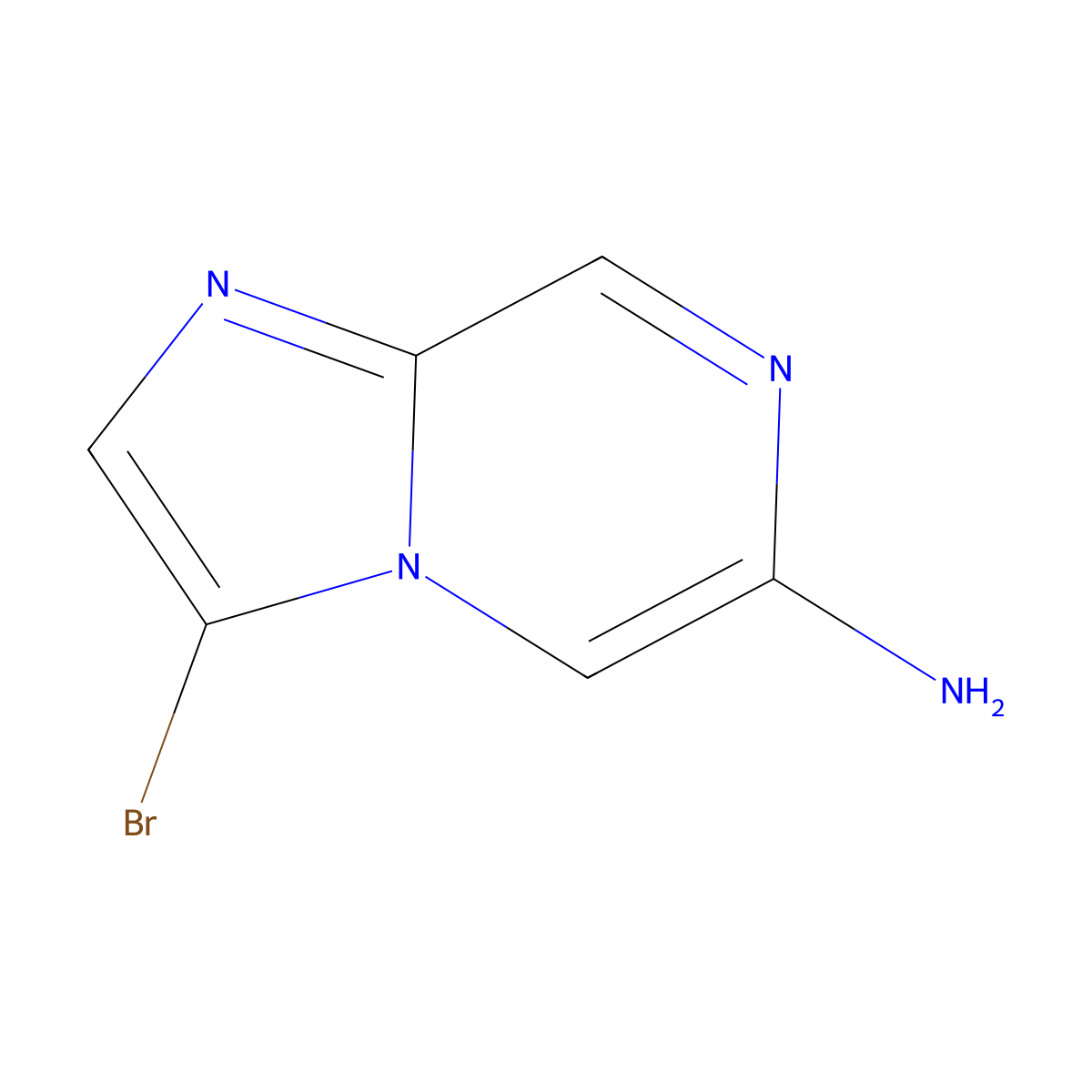 3-Bromoimidazo(1,2-a)pyrazin-6-amine molecular structure, CAS 1369232-19-8