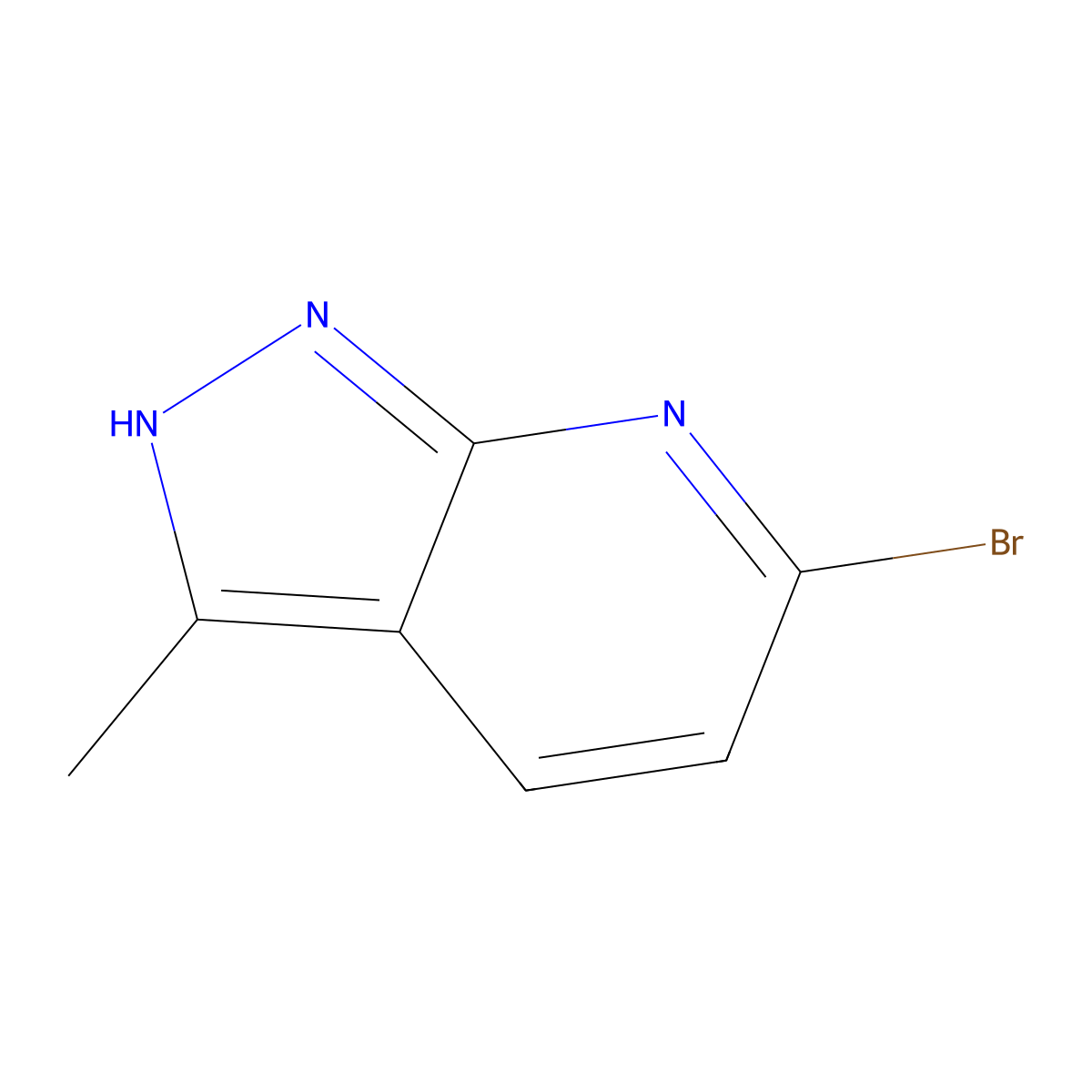 6-Bromo-3-methyl-1H-pyrazolo[3,4-b]pyridine molecular structure, CAS 1369232-57-4