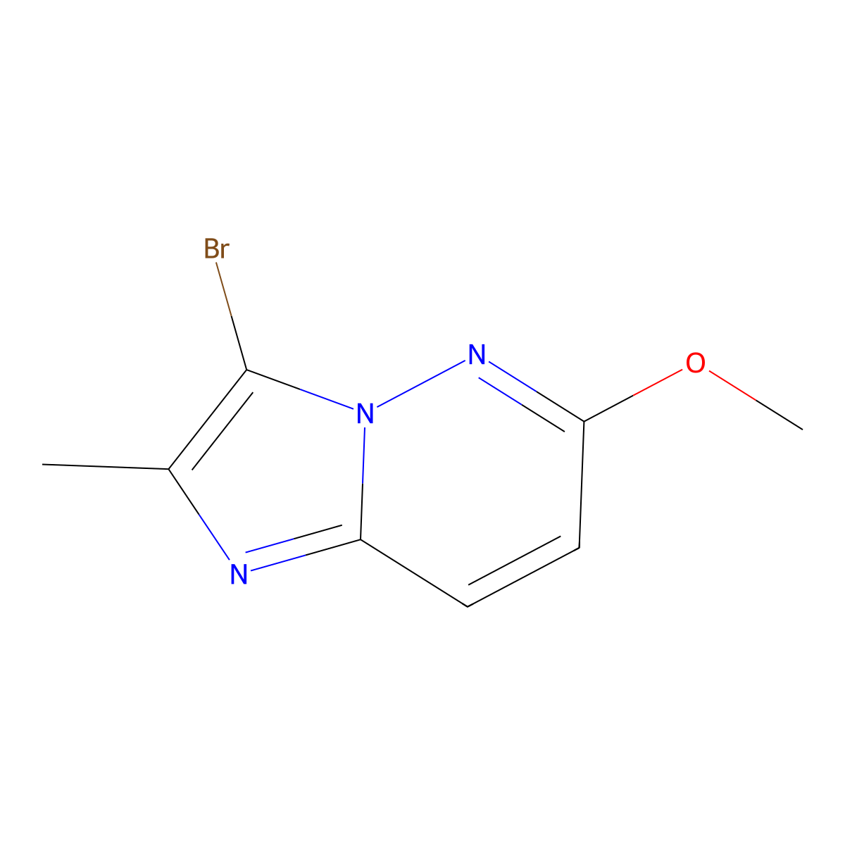 3-Bromo-6-methoxy-2-methylimidazo[1,2-b]pyridazine molecular structure, CAS 1369233-11-3