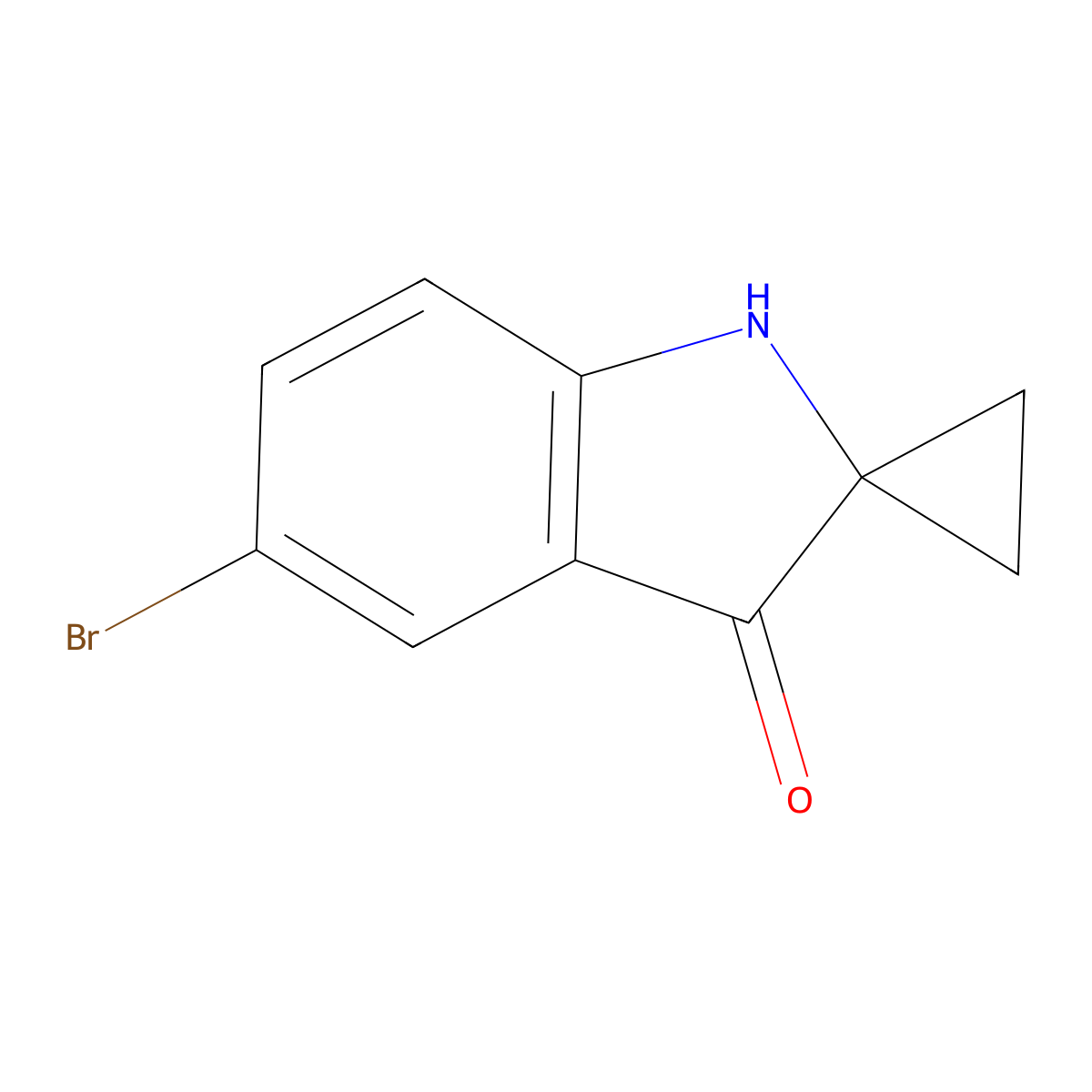 5'-Bromo-1',3'-dihydrospiro[cyclopropane-1,2'-indole]-3'-one molecular structure, CAS 1369235-73-3