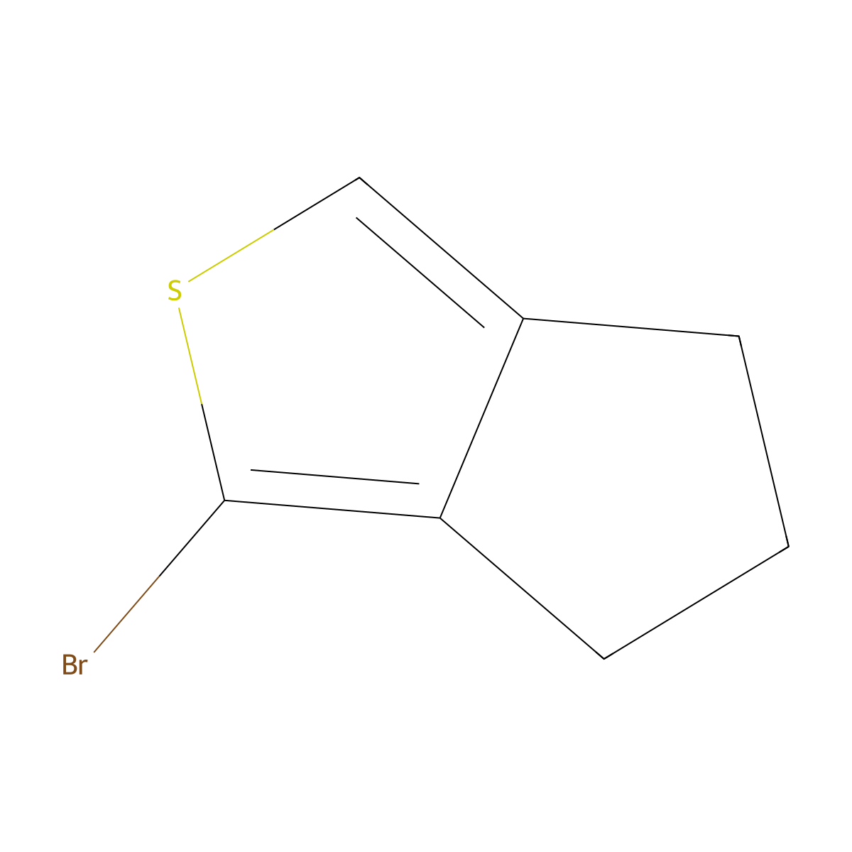 1-bromo-4H,5H,6H-cyclopenta[c]thiophene molecular structure, CAS 1369236-24-7