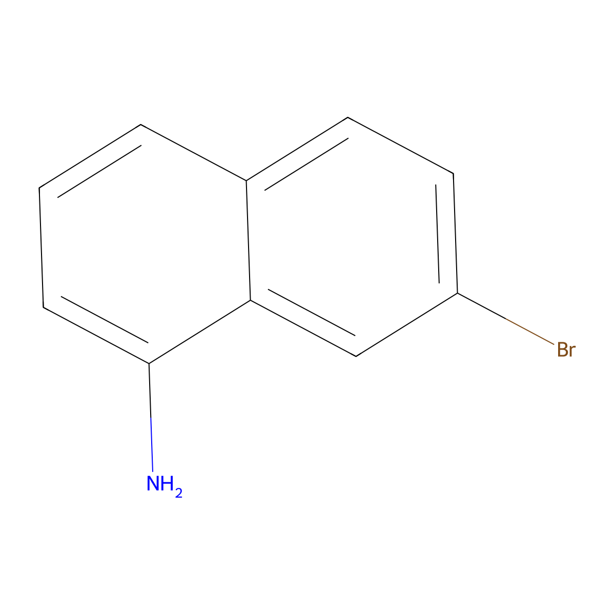 7-Bromonaphthalen-1-amine molecular structure, CAS 136924-78-2