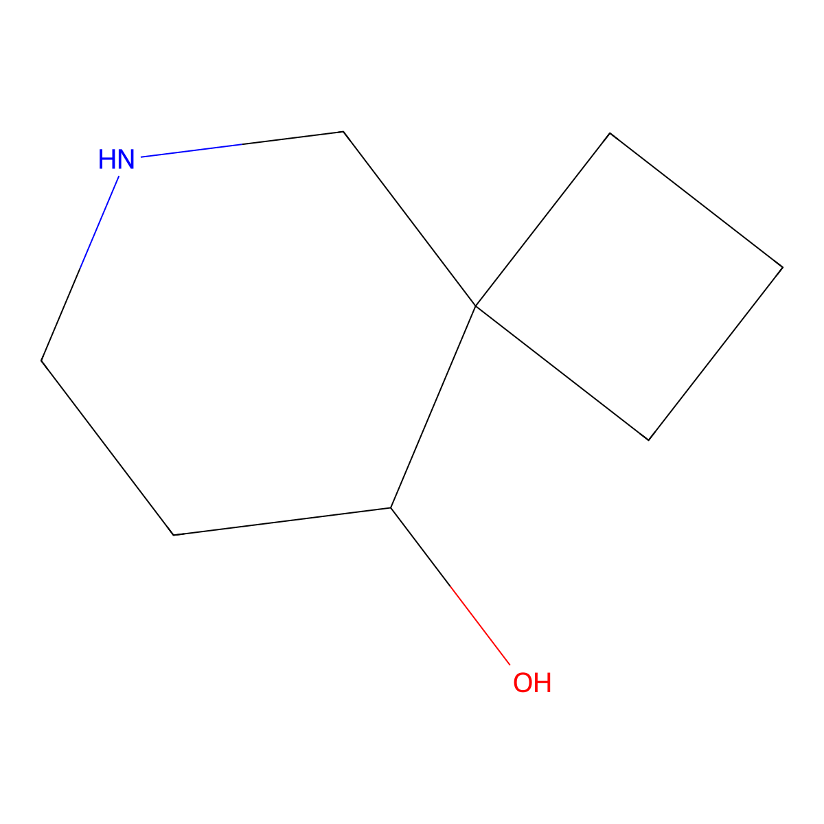 6-Azaspiro(3.5)nonan-9-ol molecular structure, CAS 1369246-31-0