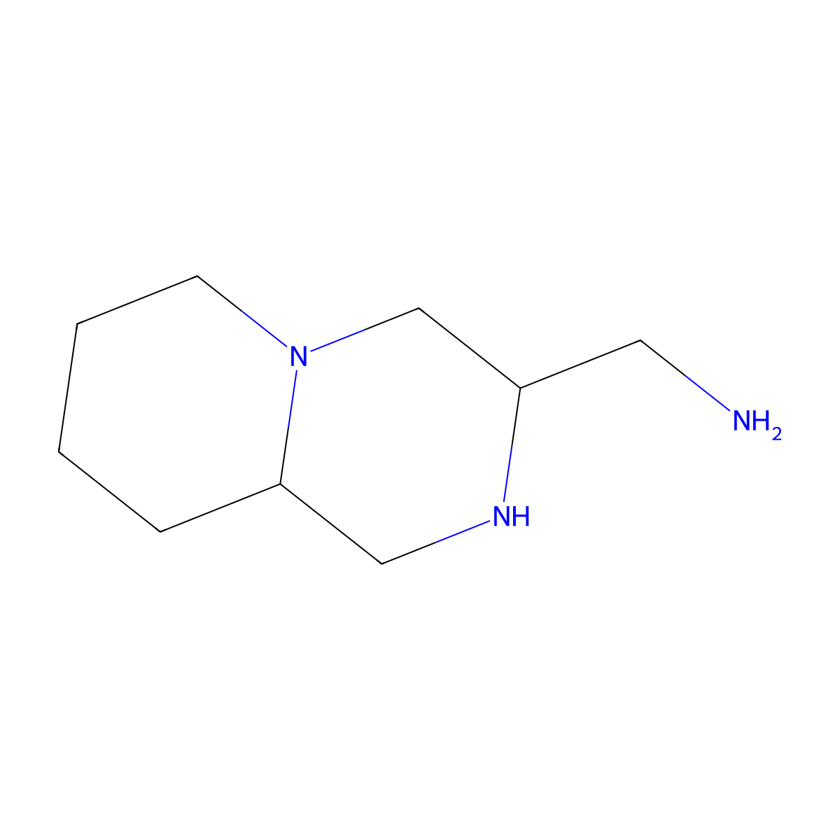 {octahydro-1H-pyrido[1,2-a]piperazin-3-yl}methanamine molecular structure, CAS 1369246-37-6
