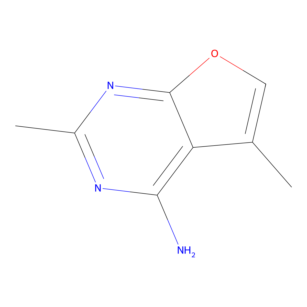 2,5-Dimethylfuro[2,3-d]pyrimidin-4-amine molecular structure, CAS 1369247-36-8