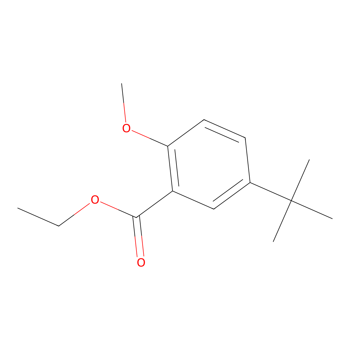 Ethyl 5-(tert-butyl)-2-methoxybenzoate molecular structure, CAS 1369248-30-5