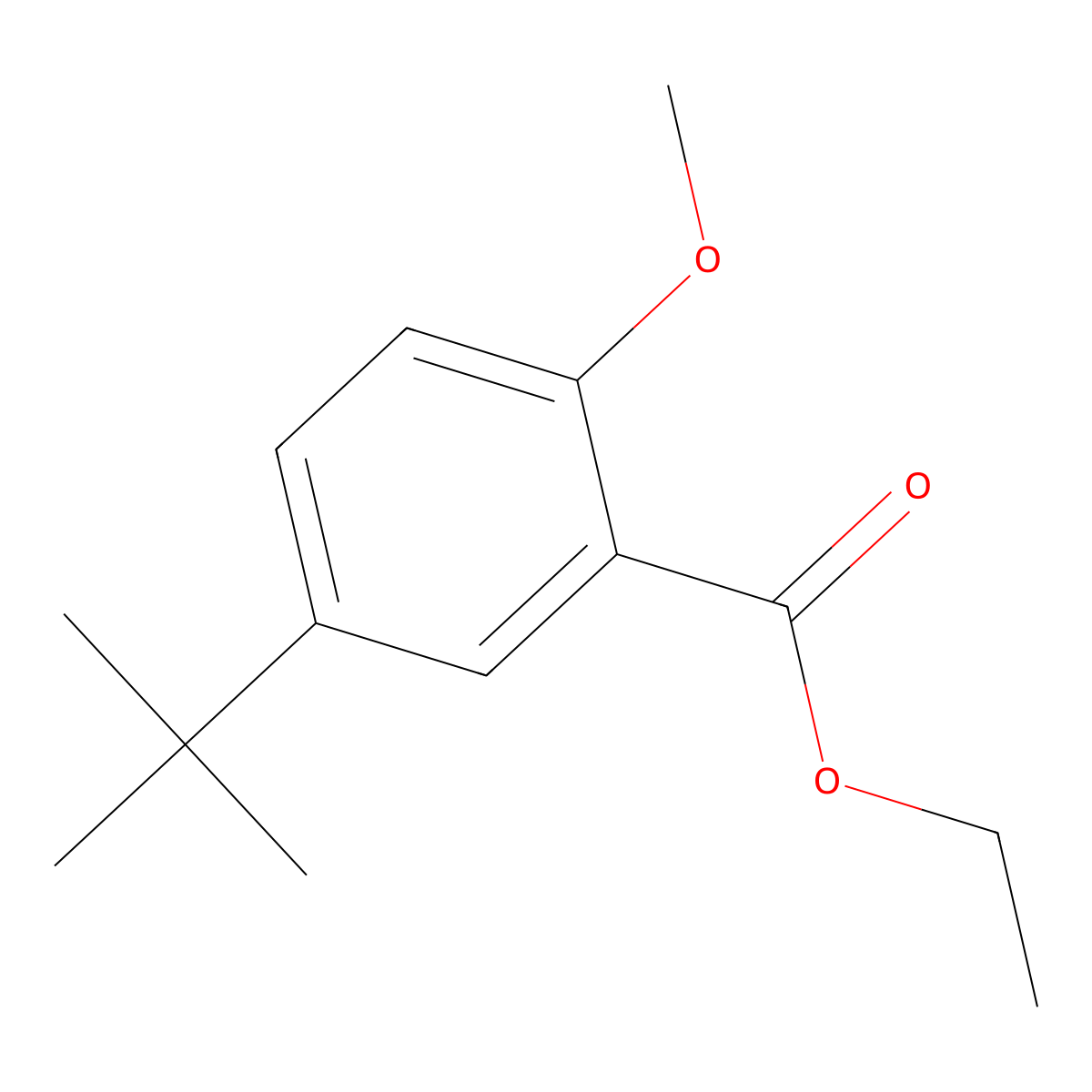 Ethyl 5-(tert-butyl)-2-methoxybenzoate molecular structure, CAS 1369248-30-5