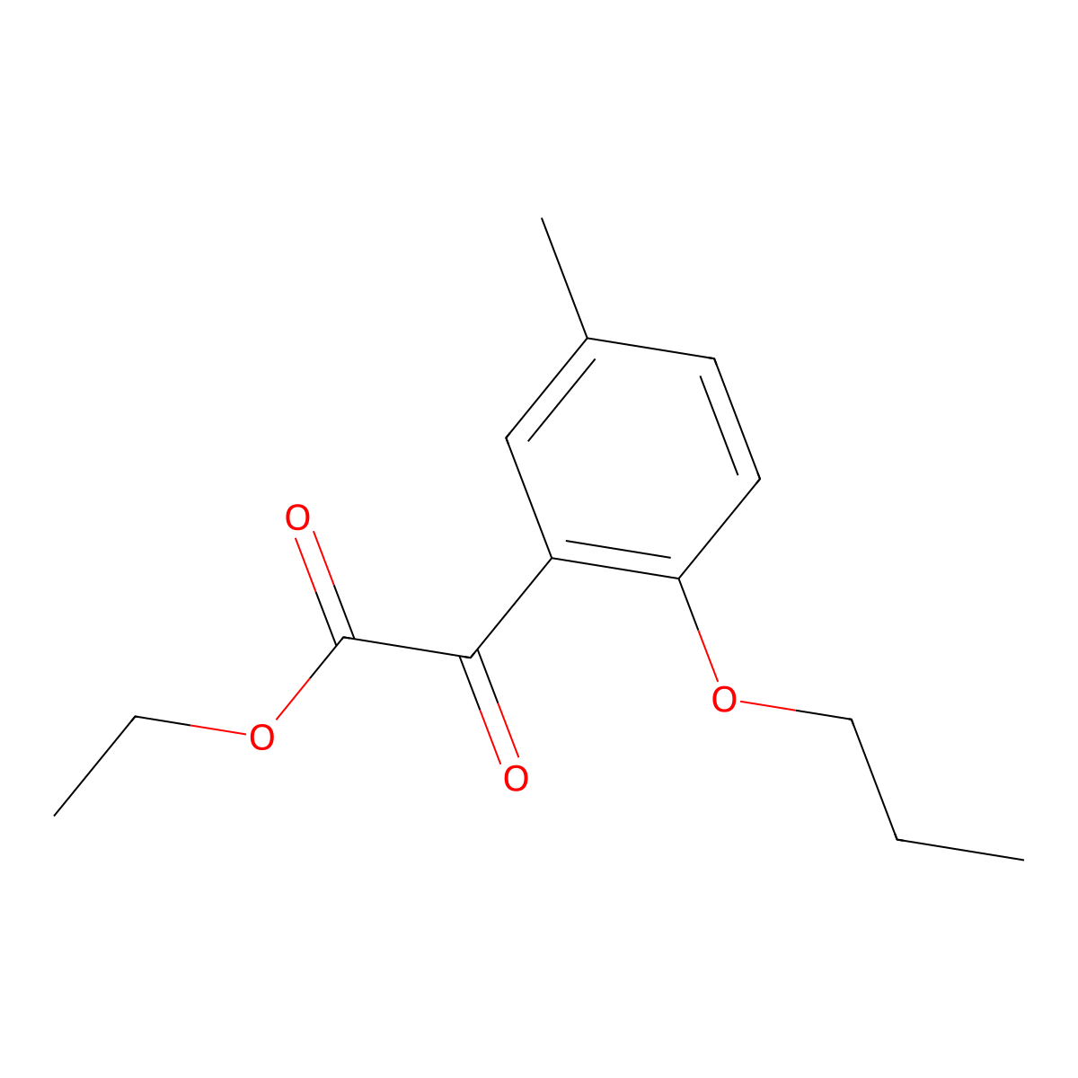 Ethyl 5-methyl-2-n-propoxybenzoylformate molecular structure, CAS 1369248-96-3