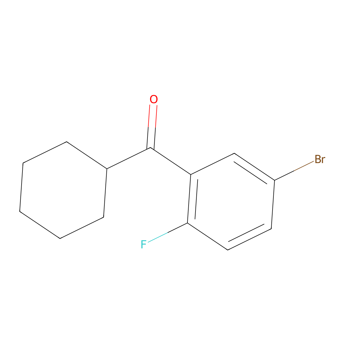 (5-Bromo-2-fluorophenyl)(cyclohexyl)methanone molecular structure, CAS 1369249-04-6
