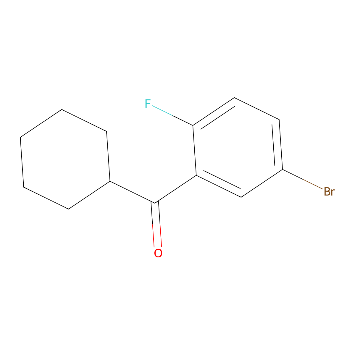 (5-Bromo-2-fluorophenyl)(cyclohexyl)methanone molecular structure, CAS 1369249-04-6