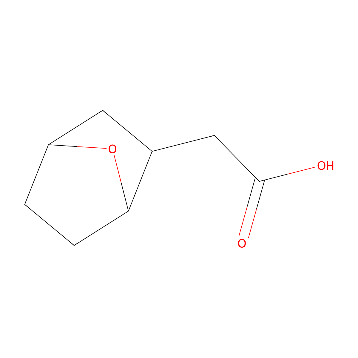 2-{7-Oxabicyclo[2.2.1]heptan-2-yl}acetic acid molecular structure, CAS 1369249-30-8
