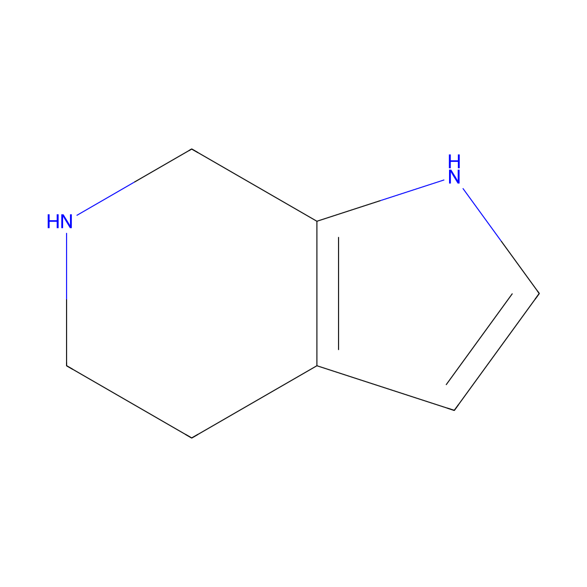 4,5,6,7-Tetrahydro-1H-pyrrolo[2,3-C]pyridine molecular structure, CAS 1369249-97-7