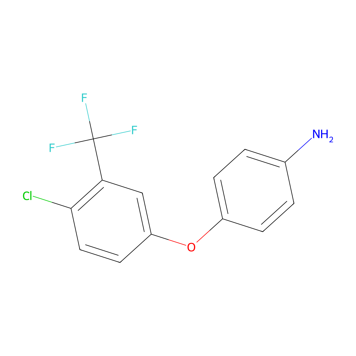 4-(4-Chloro-3-(trifluoromethyl)phenoxy)aniline molecular structure, CAS 1369254-44-3