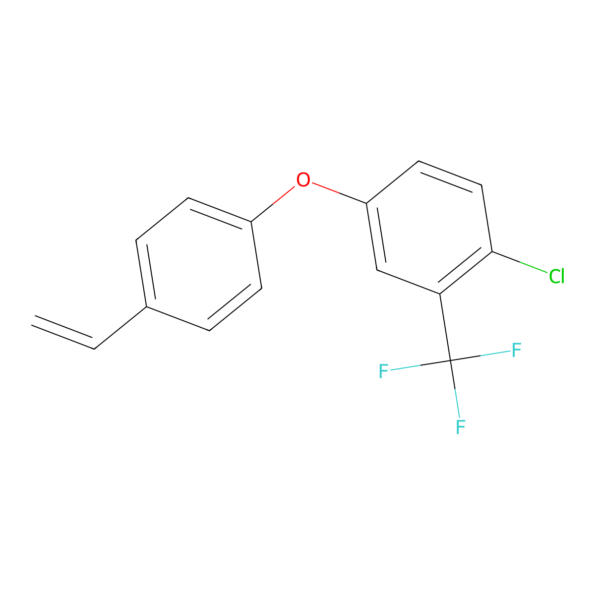 1-Chloro-2-(trifluoromethyl)-4-(4-vinylphenoxy)benzene molecular structure, CAS 1369254-73-8
