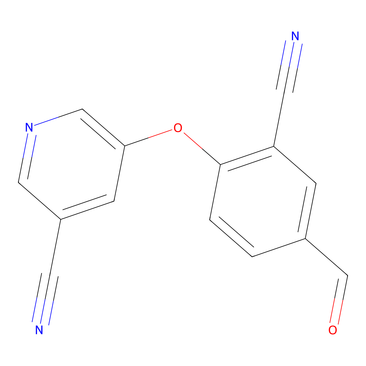 5-(2-Cyano-4-formylphenoxy)nicotinonitrile molecular structure, CAS 1369255-45-7