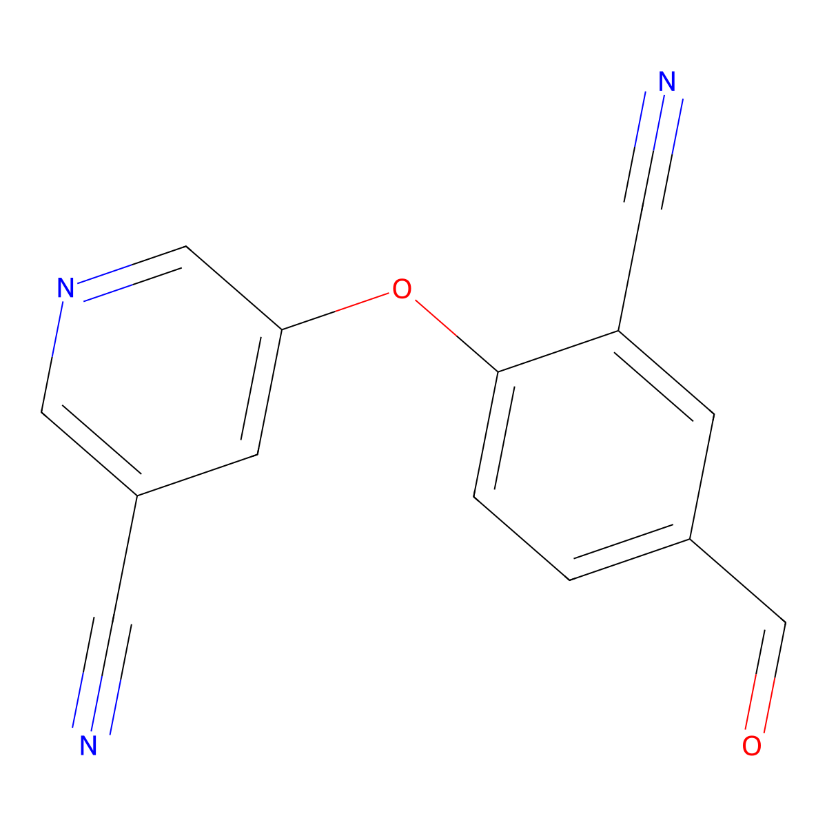5-(2-Cyano-4-formylphenoxy)nicotinonitrile molecular structure, CAS 1369255-45-7