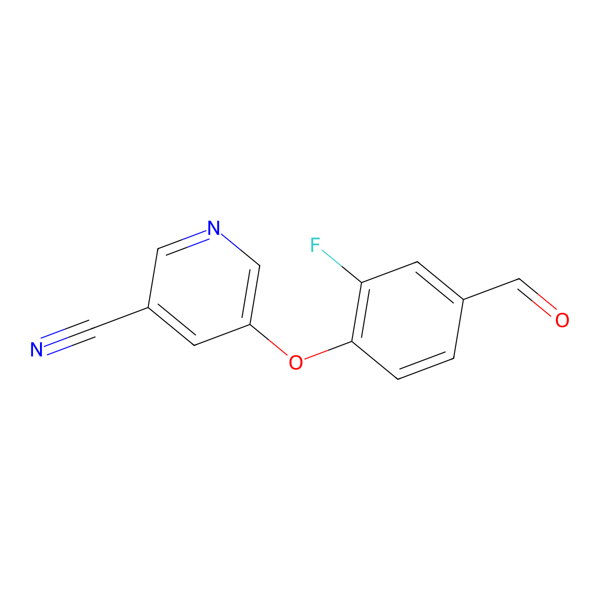 5-(2-Fluoro-4-formylphenoxy)nicotinonitrile molecular structure, CAS 1369256-11-0
