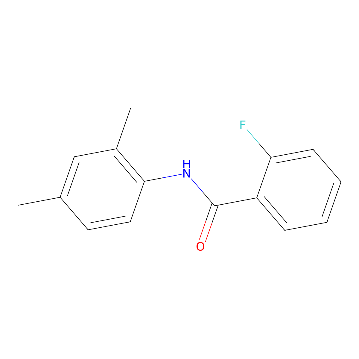 N-(2,4-Dimethylphenyl)-2-fluorobenzamide molecular structure, CAS 136926-05-1
