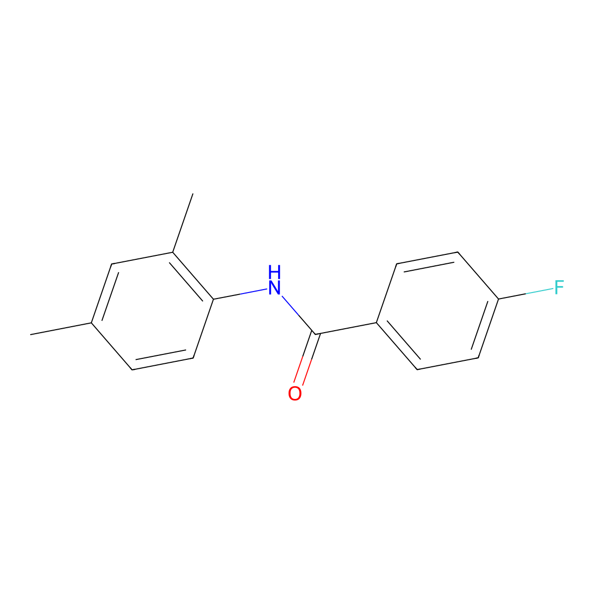 N-(2,4-Dimethylphenyl)-4-fluorobenzamide molecular structure, CAS 136926-06-2