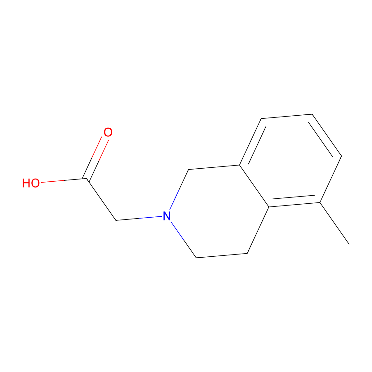 2-(5-Methyl-1,2,3,4-tetrahydroisoquinolin-2-yl)acetic acid molecular structure, CAS 1369262-88-3