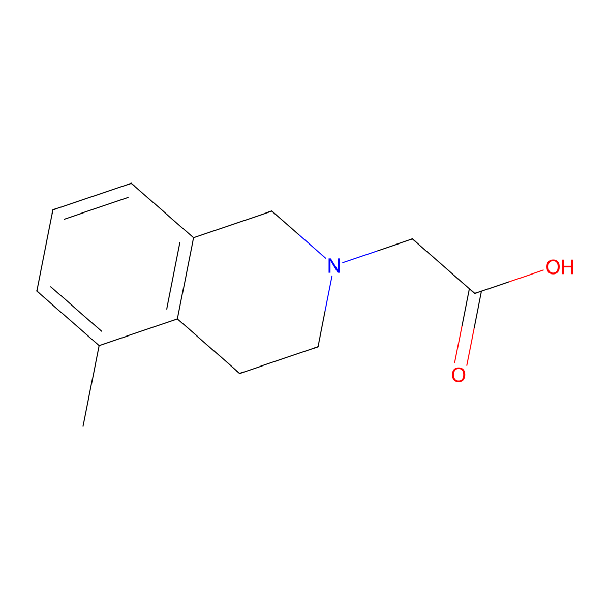 2-(5-Methyl-1,2,3,4-tetrahydroisoquinolin-2-yl)acetic acid molecular structure, CAS 1369262-88-3