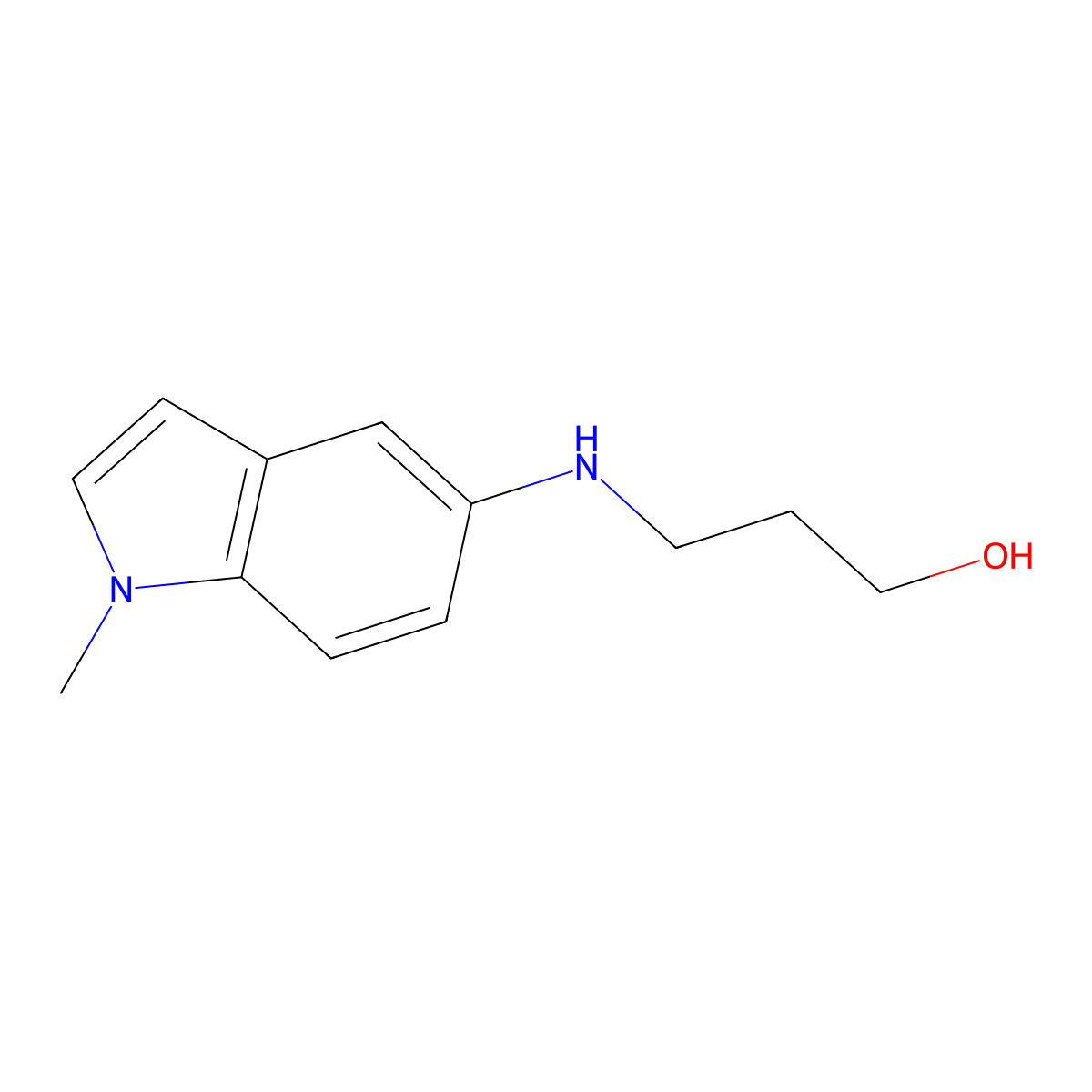 3-[(1-methyl-1H-indol-5-yl)amino]propan-1-ol molecular structure, CAS 1369262-98-5