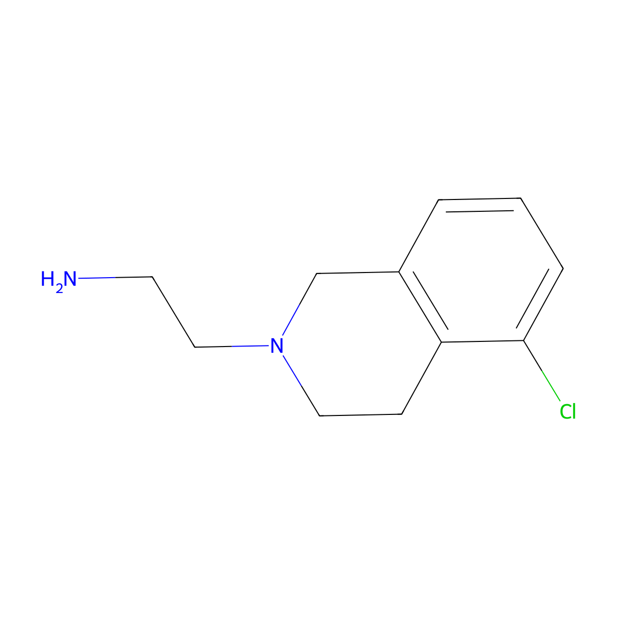 2-(5-Chloro-1,2,3,4-tetrahydroisoquinolin-2-yl)ethan-1-amine molecular structure, CAS 1369275-47-7