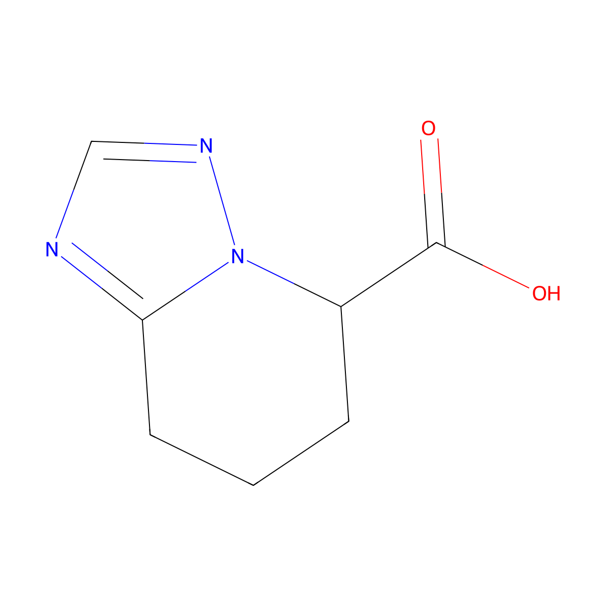 5H,6H,7H,8H-[1,2,4]triazolo[1,5-a]pyridine-5-carboxylic acid molecular structure, CAS 1369276-96-9