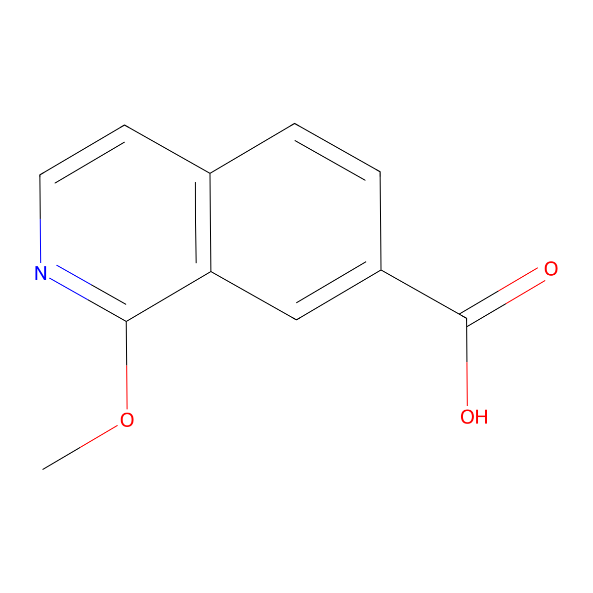 1-Methoxyisoquinoline-7-carboxylic acid molecular structure, CAS 1369280-83-0