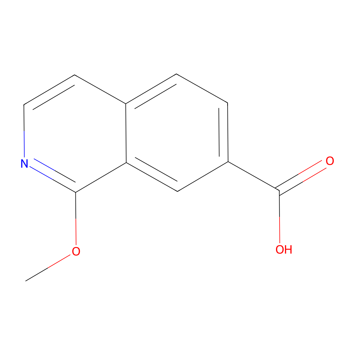 1-Methoxyisoquinoline-7-carboxylic acid molecular structure, CAS 1369280-83-0
