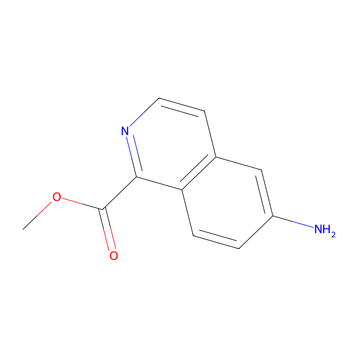 Methyl 6-aminoisoquinoline-1-carboxylate molecular structure, CAS 1369288-19-6