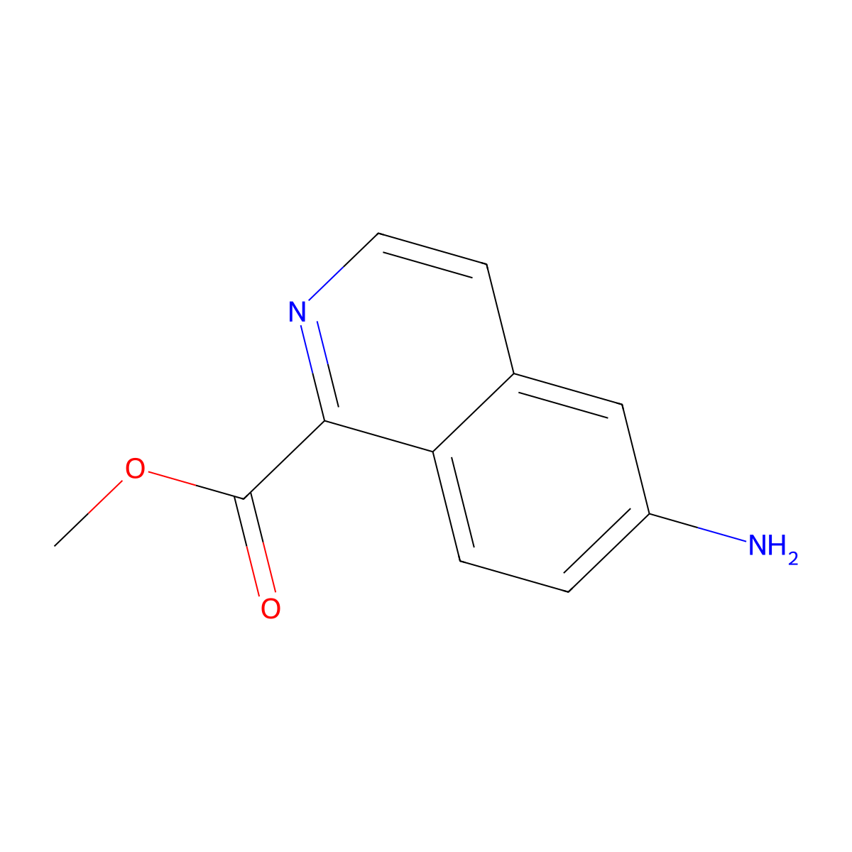 Methyl 6-aminoisoquinoline-1-carboxylate molecular structure, CAS 1369288-19-6