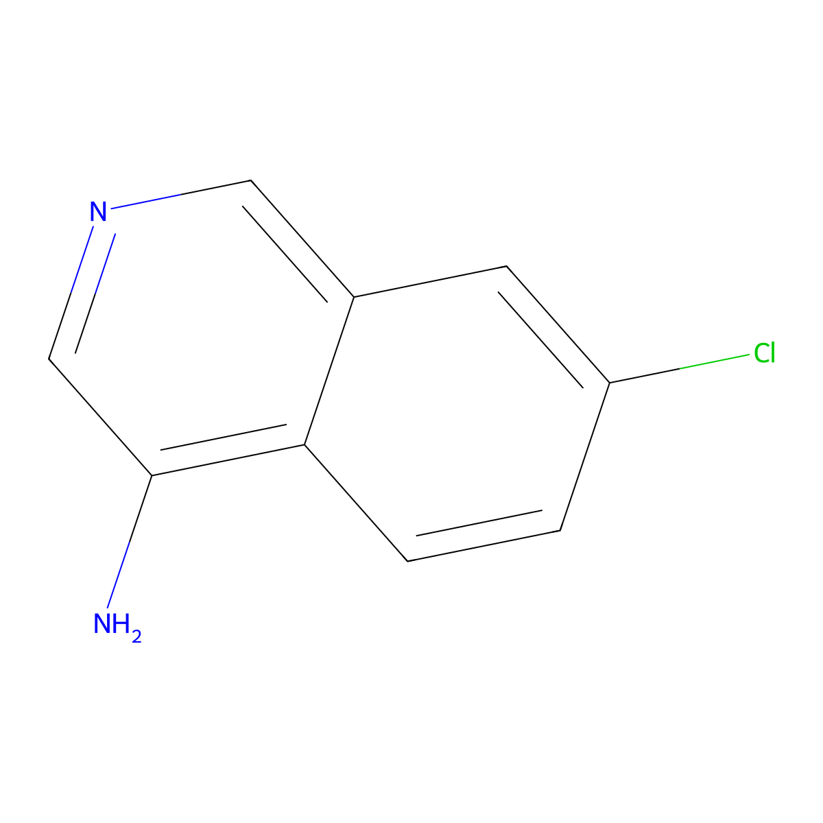 7-Chloroisoquinolin-4-amine molecular structure, CAS 1369294-23-4