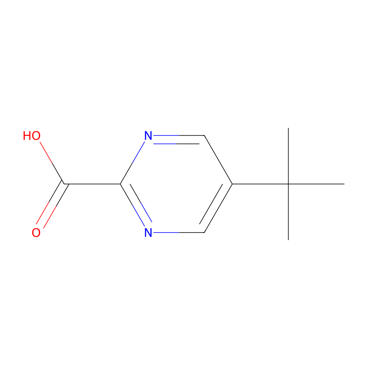 5-(tert-Butyl)pyrimidine-2-carboxylic acid molecular structure, CAS 1369296-36-5