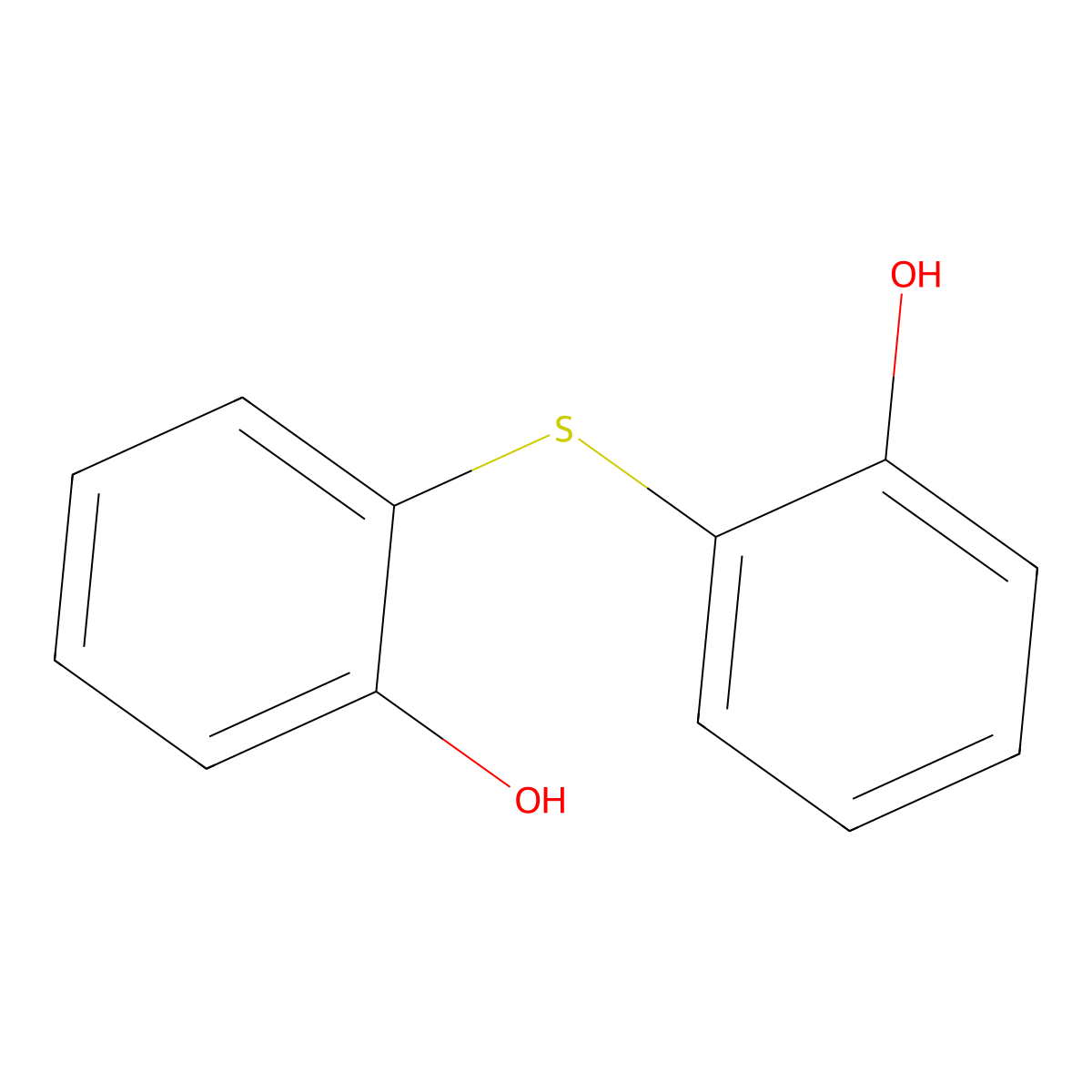 Phenol, 2,2'-thiobis- molecular structure, CAS 13693-59-9