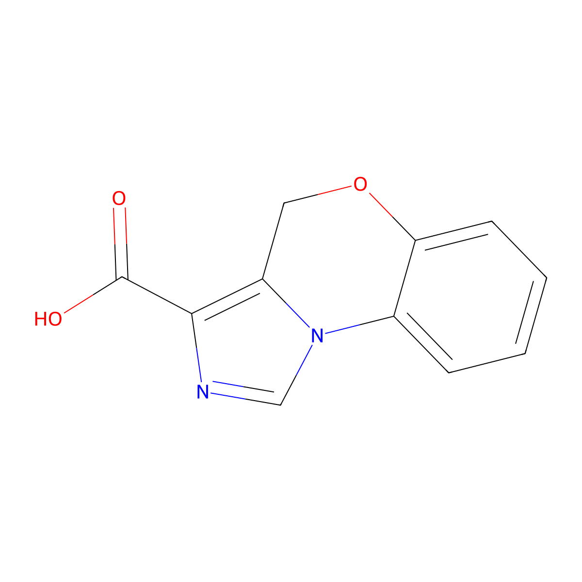 8-Oxa-2,4-diazatricyclo(7.4.0.0,2,6)trideca-1(13),3,5,9,11-pentaene-5-carboxylic acid molecular structure, CAS 1369318-81-9