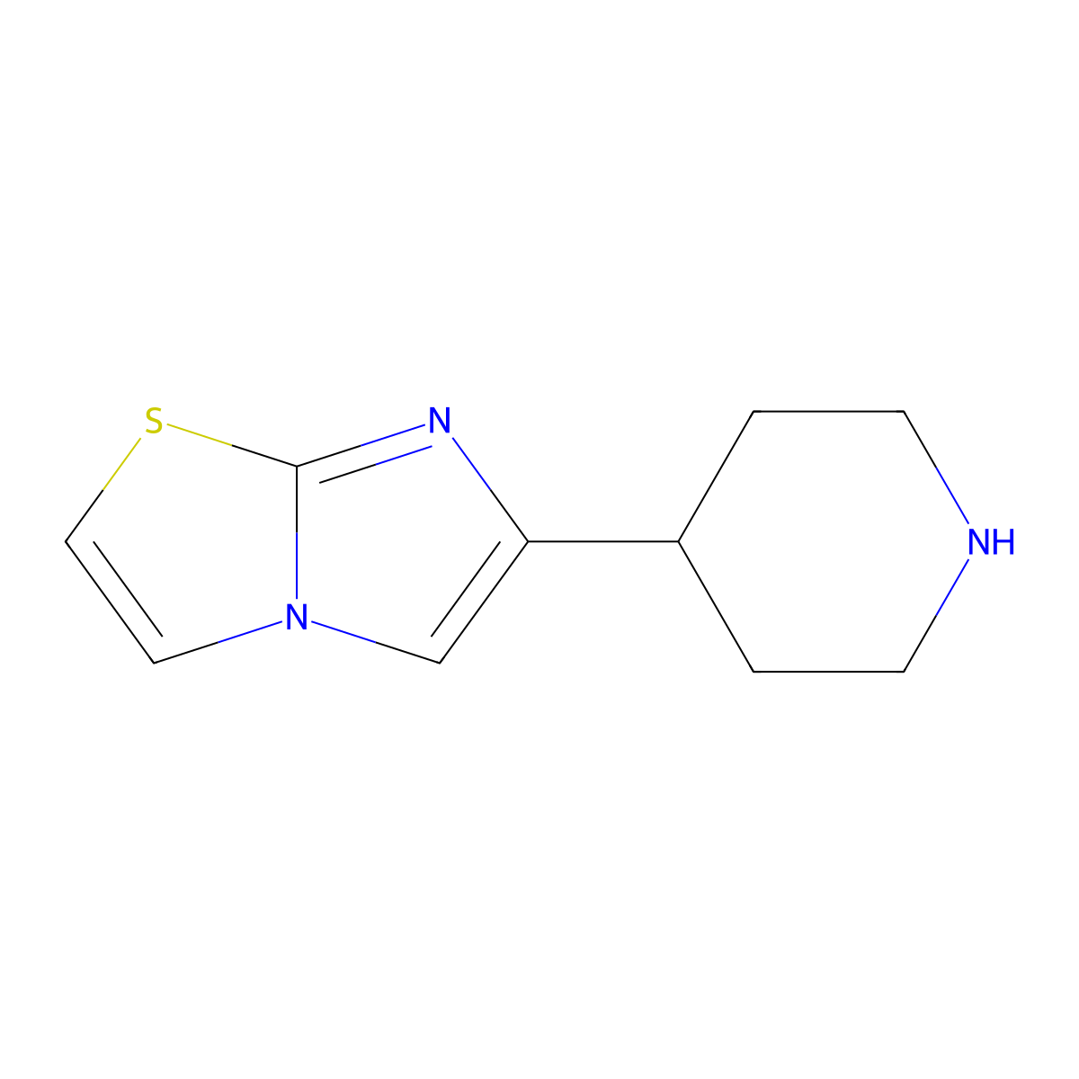 4-{Imidazo[2,1-b][1,3]thiazol-6-yl}piperidine molecular structure, CAS 1369323-30-7